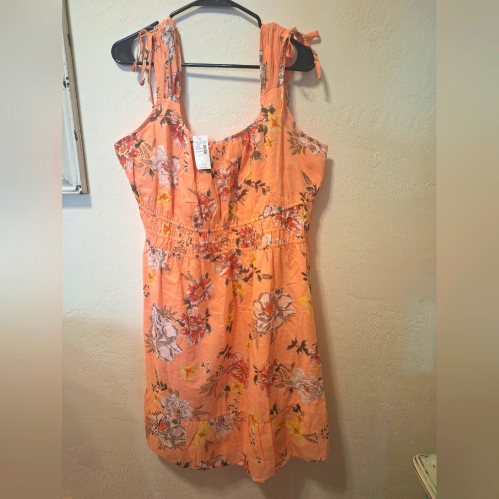 Mauriced Floral Peach Sun Dress XXL